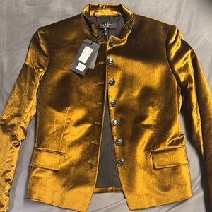 Rag & Bone Gold Velvet Jacket